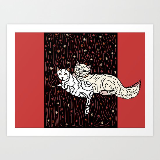 the stiffest tapestry; the softest plane Art Print