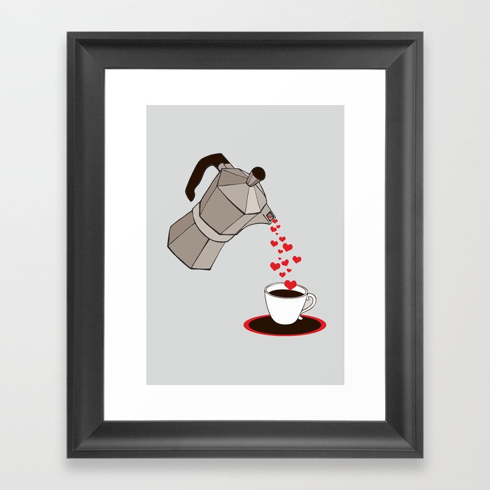 Kitchen Living Room Interior Wall Home Decor With Cuban Coffee Maker Kitchen Living Room Interior Wall Home Decor With Cuban Coffee Maker Pouring Hearts Framed Art Print