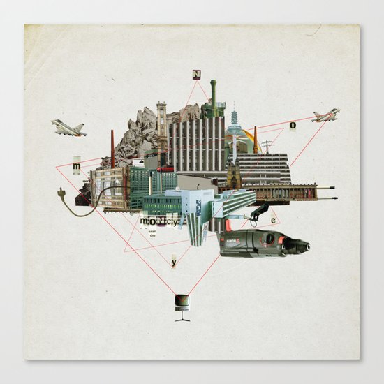 Collage City Mix 2 Canvas Print