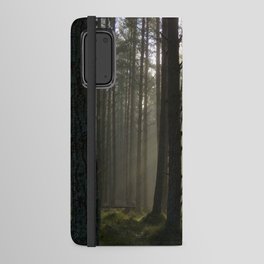 Winter Sun Beams in a Scottish Forest Android Wallet Case