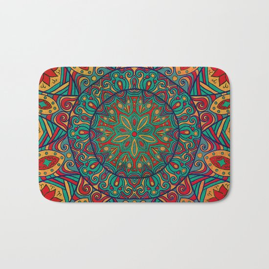 Tribal Mandala Bath Mat