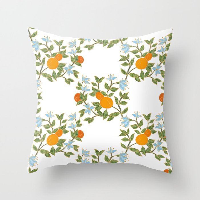 Andalusian oranges Throw Pillow