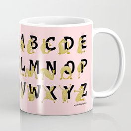 Pony Alphabet Chart, Pink Coffee Mug