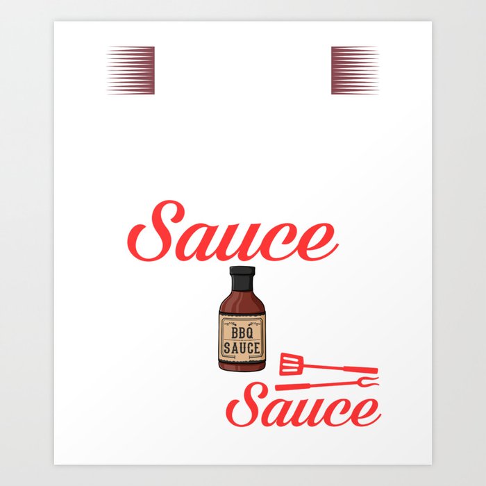 BBQ Sauce Barbeque Recipes Korean Barbecue Keto Art Print