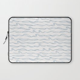 Ocean Waves on White Laptop Sleeve