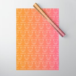 P22 Mountain Lion Pink & Orange Wrapping Paper Wrapping Paper