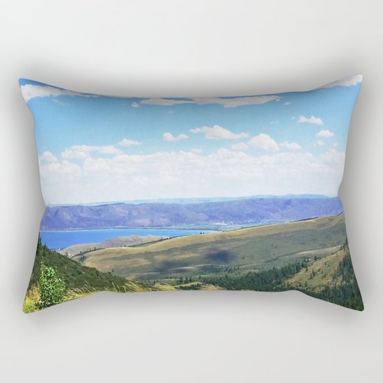 Bear Lake Blue Rectangular Pillow