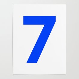 Number 7 (Blue & White) Poster