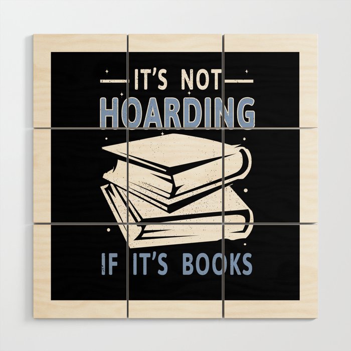 Horading Books Book Reading Bookworm Wood Wall Art