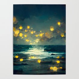 Lights On The Water Poster