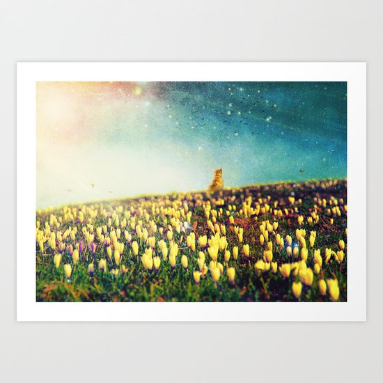Watching them fly Art Print
