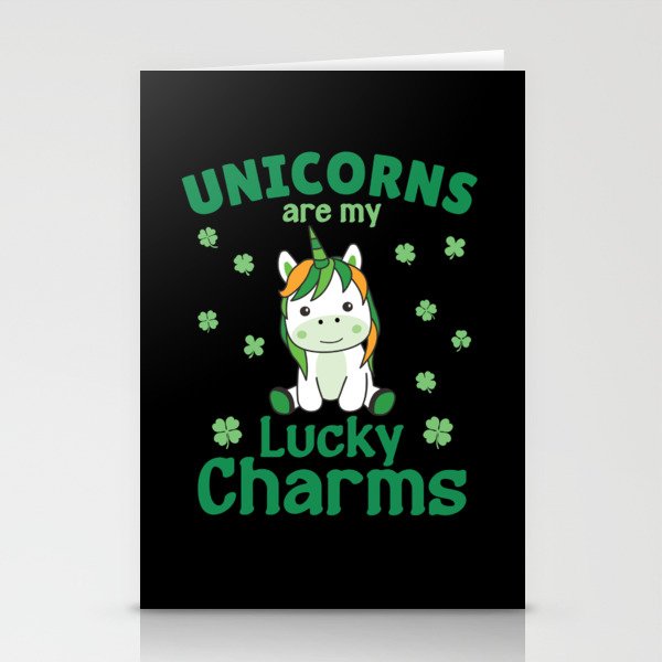 Unicorns Are My Lucky Charms St Patrick's Day Stationery Cards