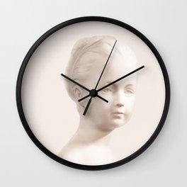 Girl in white Wall Clock