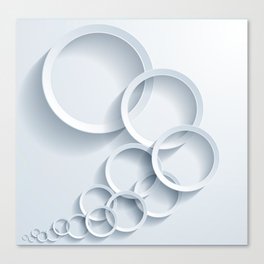 Abstract Techno Bubble Grey Background. Canvas Print