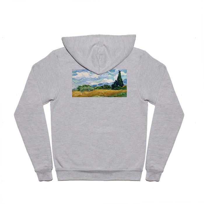 Wheat Field with Cypresses by Vincent van Gogh Hoody