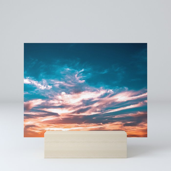 Beautiful Sunset Sky Clouds Mini Art Print