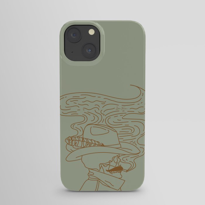Love or Die Tryin' Cowhand - Sage Green & Rust iPhone Case