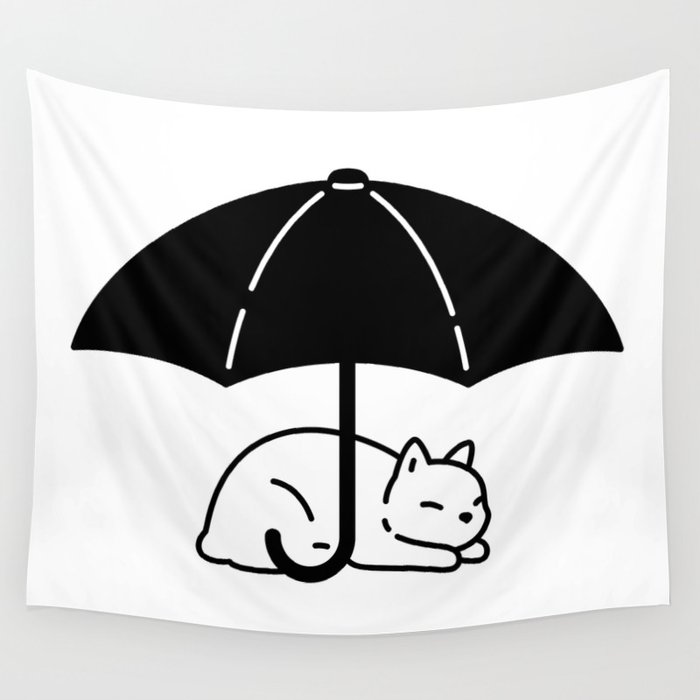 Cat & Umbrella / Type C Wall Tapestry