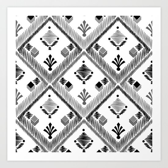 Abstract ethnic ornament. White background 4. Art Print