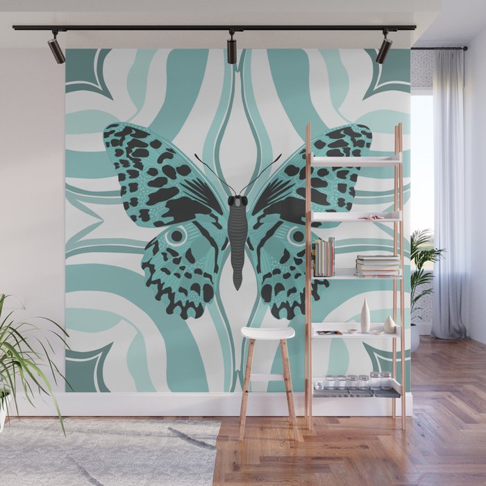 Butterfly - blue Wall Mural