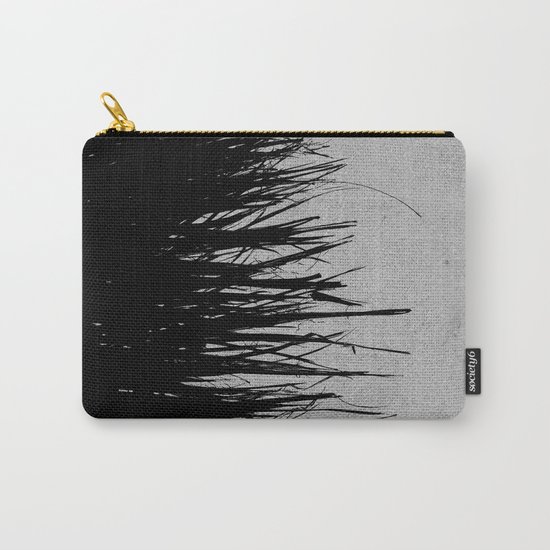 Concrete Fringe Black on Side Carry-All Pouch