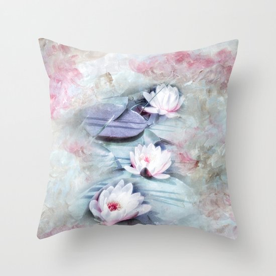 SUMMER LILY POND Throw Pillow