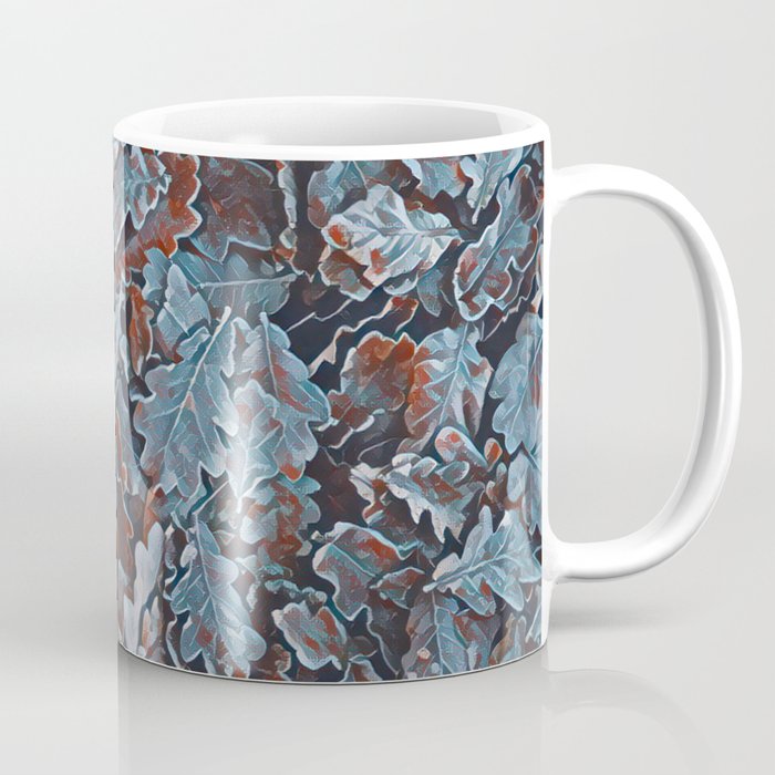 Countryside Bluish Dried Leaves Artwork Print Coffee Mug