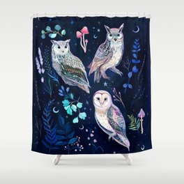Night Owls Shower Curtain