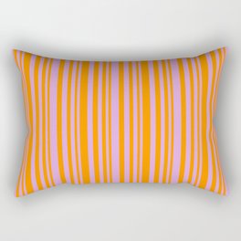 [ Thumbnail: Plum and Dark Orange Colored Striped/Lined Pattern Rectangular Pillow ]