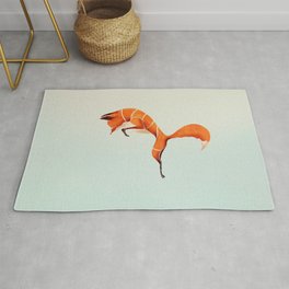 The FOX Rug | Acrylic, Wolf, Wolves, Pattern, Jump, Painting, Love, Orange, Digital, Curves 