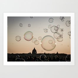 Bubbles Over Rome Art Print