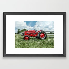 300 Vintage International Harvester Red Tractor Framed Art Print