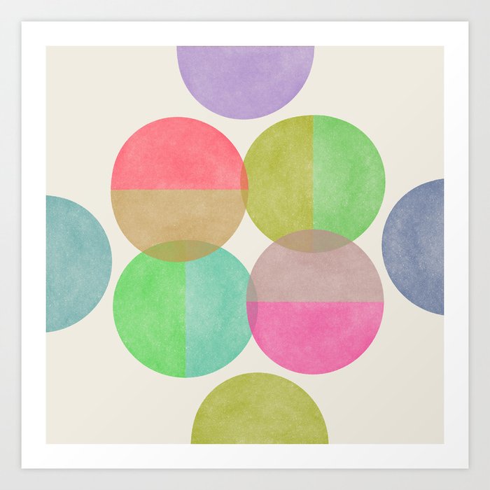 Social Circles - Pastel Art Print