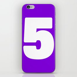 5 (White & Violet Number) iPhone Skin