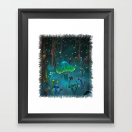 Mushroom Forest Framed Art Print