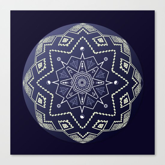 Wedgewood Sphere Mandala Canvas Print