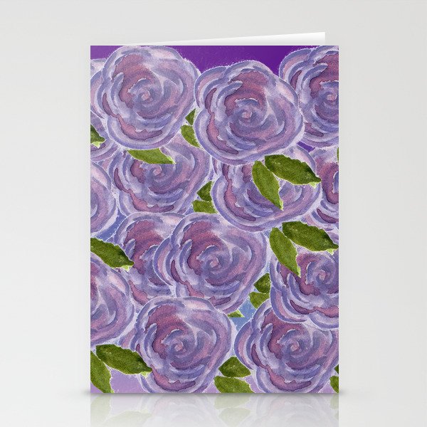 Purple Rose Stationery Cards