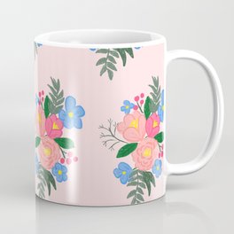 Pink Floral Pattern Coffee Mug