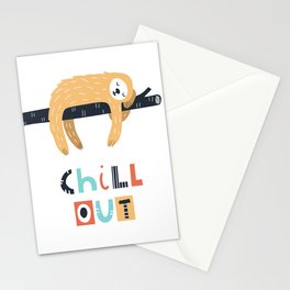 Chill out sloth Stationery Card