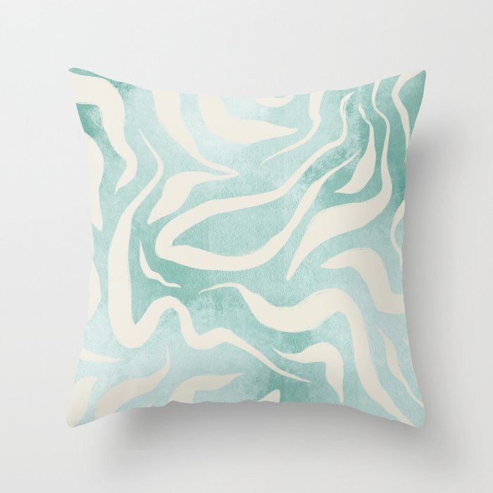 Abstract Ocean Throw Pillow