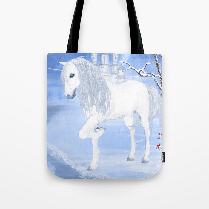 The White Unicorn Tote Bag