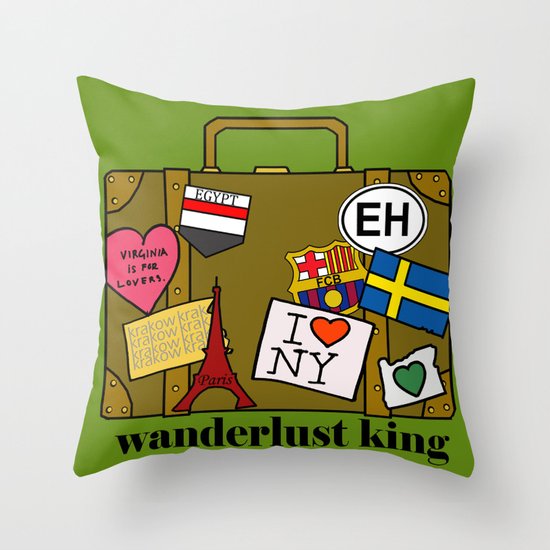 Wanderlust King Throw Pillow