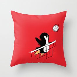 Flying Penguins Throw Pillow
