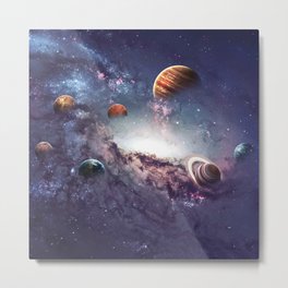 planets of the solar system galaxy Metal Print