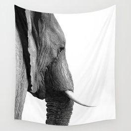 Black And White Elephant Portrait Wall Tapestry Black And White Elephant Portrait Wall Tapestry