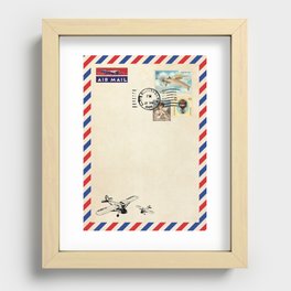 vintage airmail Recessed Framed Print