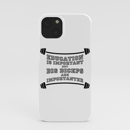 biceps vs education iPhone Case