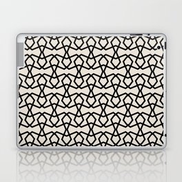 Black and Beige Tessellation Line Pattern 36 Pairs DE 2022 Popular Color Crisp Muslin DE6212 Laptop Skin