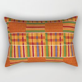 Ethnic African Kente Cloth Pattern Rectangular Pillow
