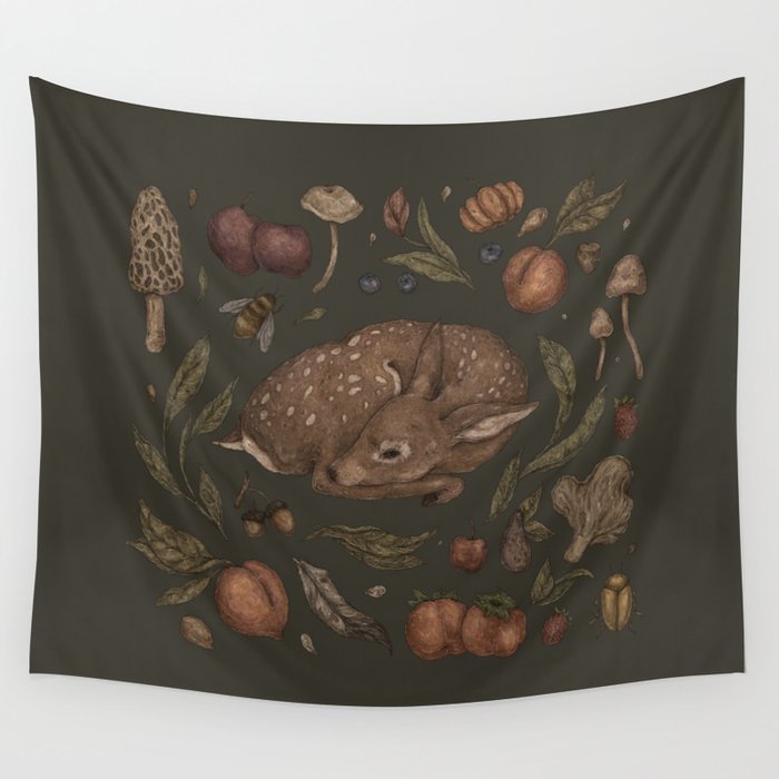 Foraging Fawn Wall Tapestry